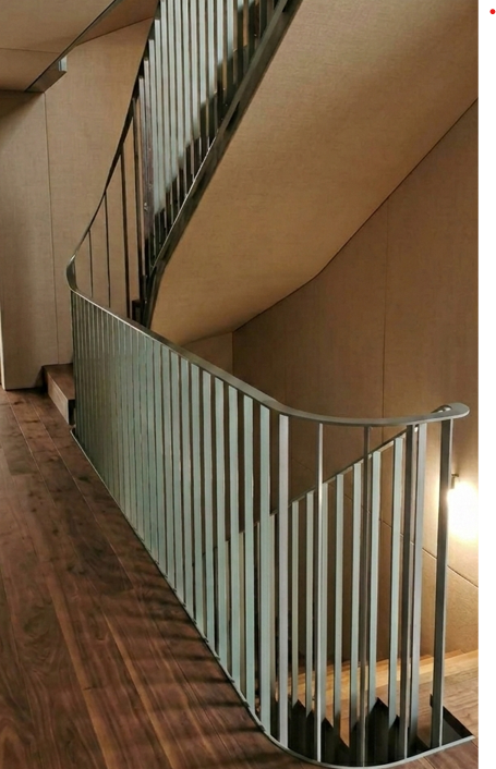 Modern metal staircase railing