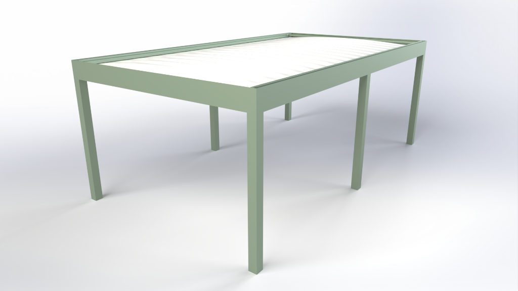 Green pergola top view