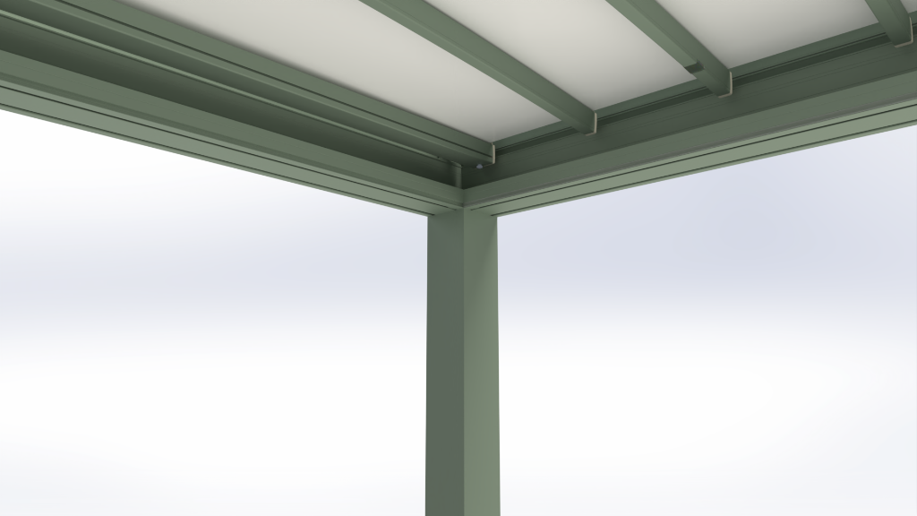 Green pergola detail