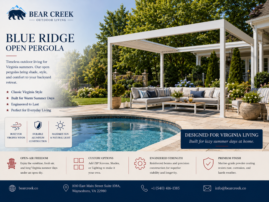 Evening pergola setting