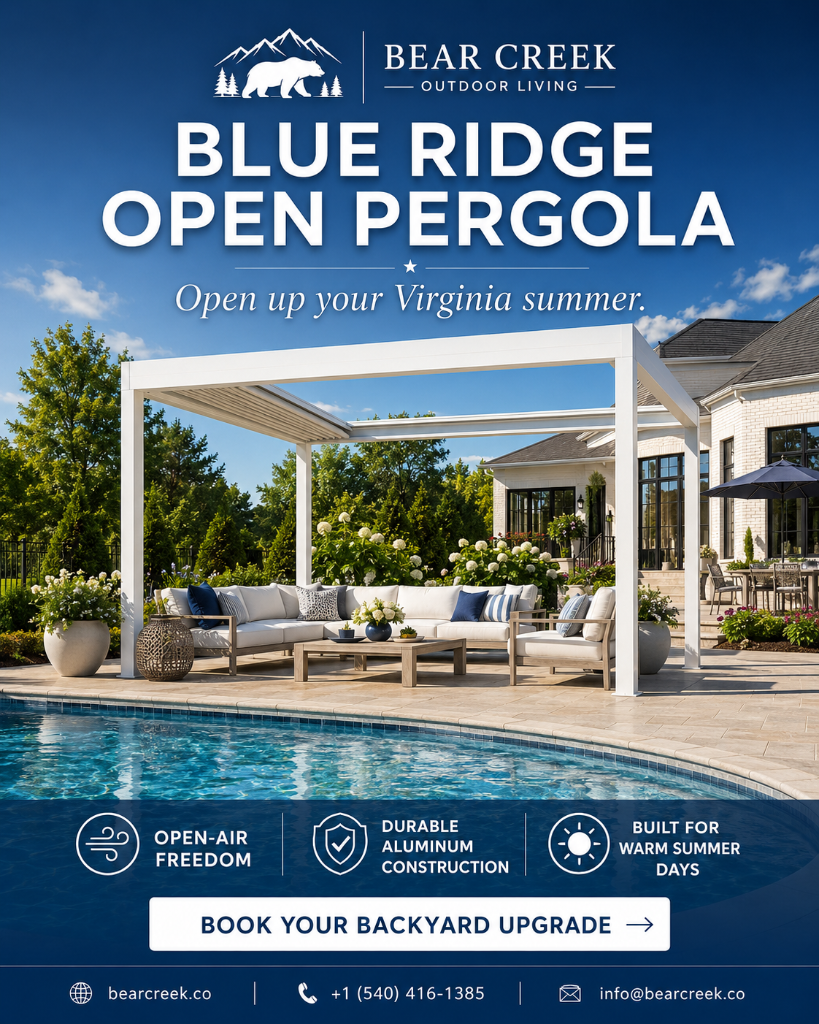 Pergola backyard setup