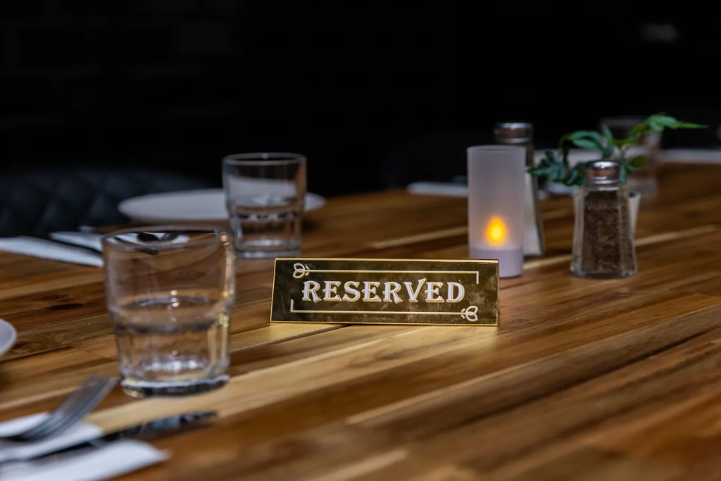 Reserved table