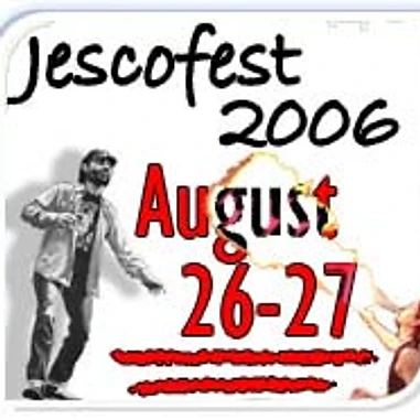 Jescofest 2006 August 26-27 retro banner with Jesco dancing cutout