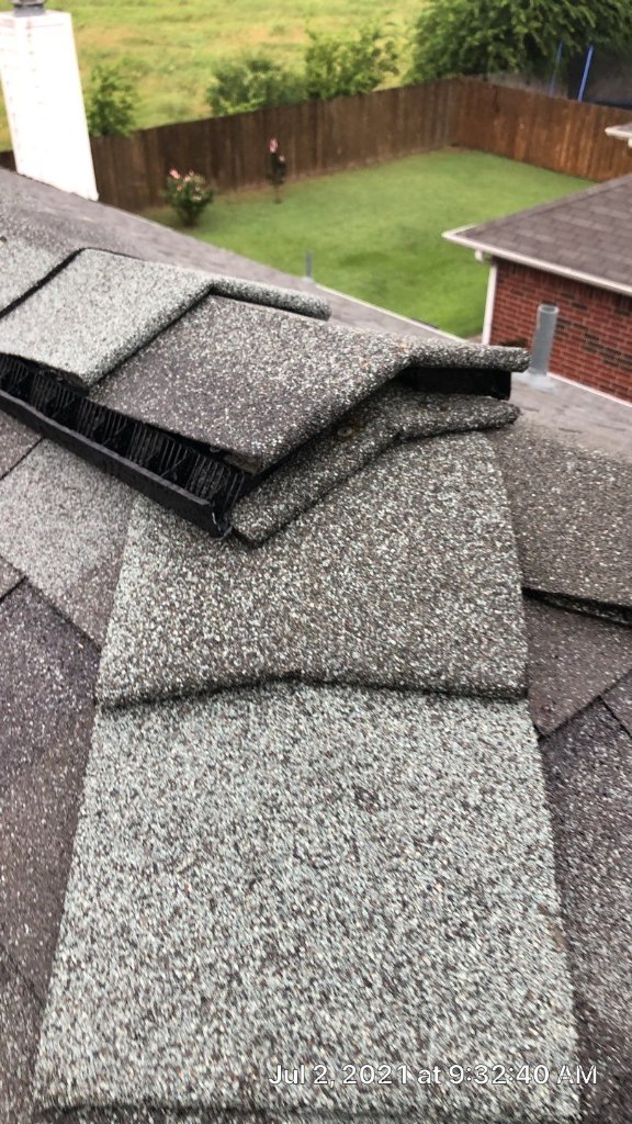 Roanoke Ridge Vent Installation Attic Ventilation Becker Roofing - Roanoke Roofing project photo by Becker Roofing and Exteriors