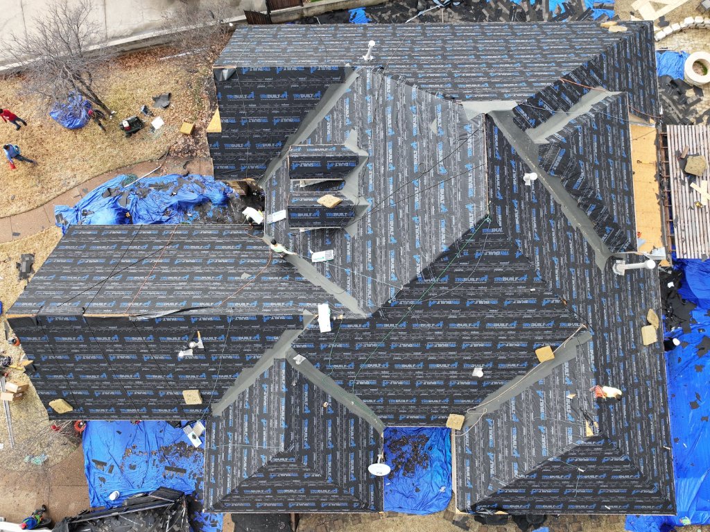 North Richland Hills Synthetic Felt Iceand Water Sheildduring Roof Replacement - North Richland Hills Roofing project photo by Becker Roofing and Exteriors