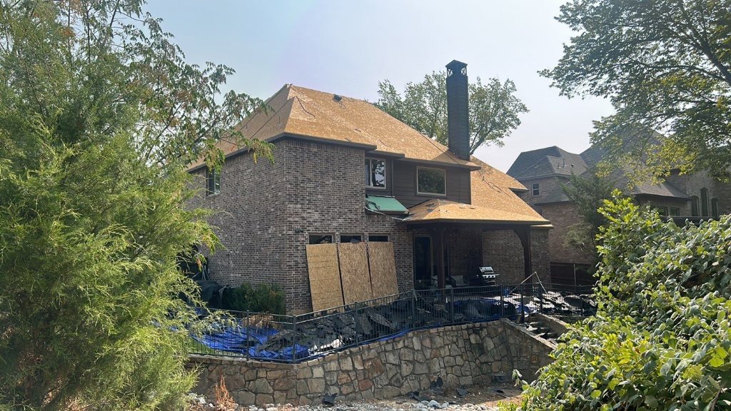 Grapevine Roof Replacement Decking Prepped Rear View Becker Roofing - Grapevine Roofing project photo by Becker Roofing and Exteriors