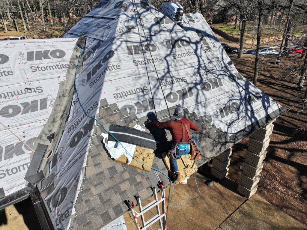 Southlake Texas During Roof Replacement Ikoshingles - Southlake Roofing project photo by Becker Roofing and Exteriors