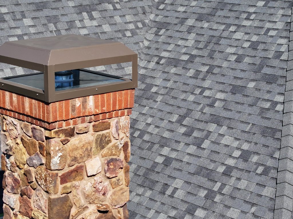 Southlake Texas New Chimney Capand Roof Dueto Hail Damage Insurance Claim - Southlake Roofing project photo by Becker Roofing and Exteriors