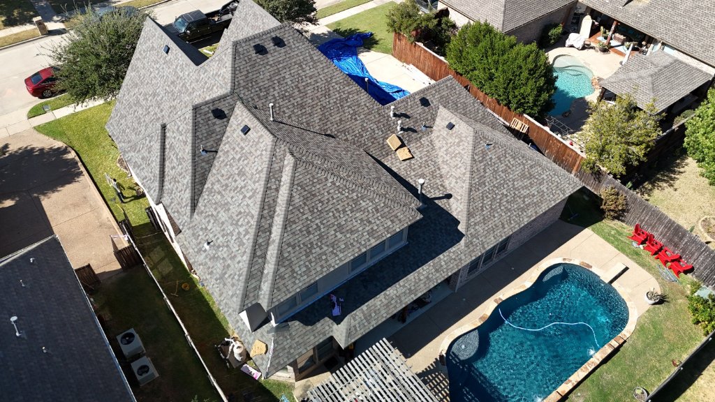 North Richland Hills Texas Brand New Roof Solar Attic Vents - Roof Replacement project photo by Becker Roofing and Exteriors