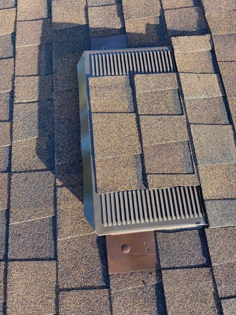 Roof vent and flashing replacement on a Grapevine, TX home after storm damage