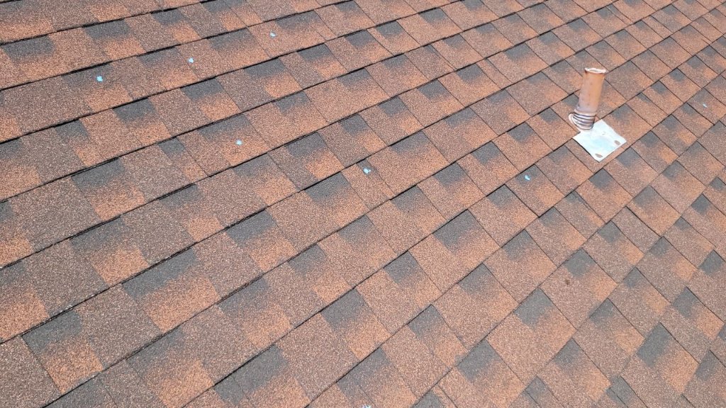 Roanoke Vent Boot Shingle Hail Strikes Chalked Becker Roofing - Roanoke Roofing project photo by Becker Roofing and Exteriors