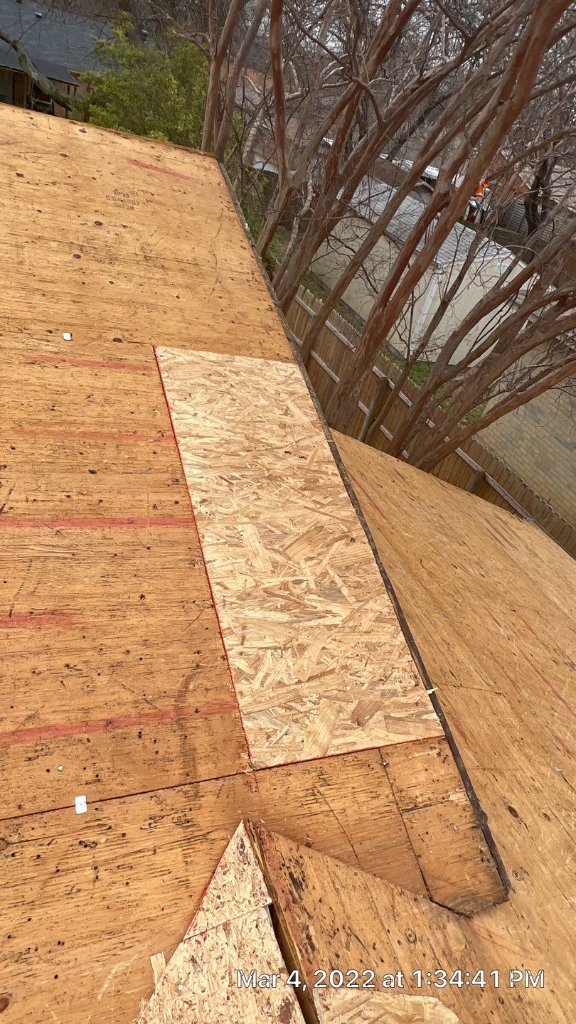 Haltom City Roof Replacement Decking Repair - Haltom City Roofing project photo by Becker Roofing and Exteriors