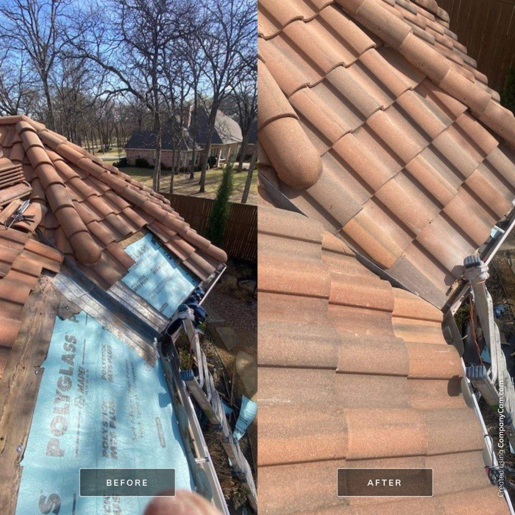 Kellertexas Roofing Leakon Concrete Tile Roof - Roof Repair project photo by Becker Roofing and Exteriors
