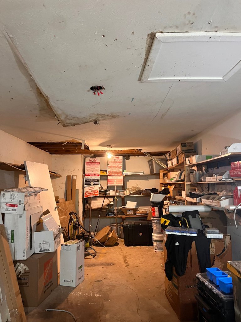 Attic Water Damage From a North Fort Worth Roof Leak - North Fort Worth Roofing project photo by Becker Roofing and Exteriors