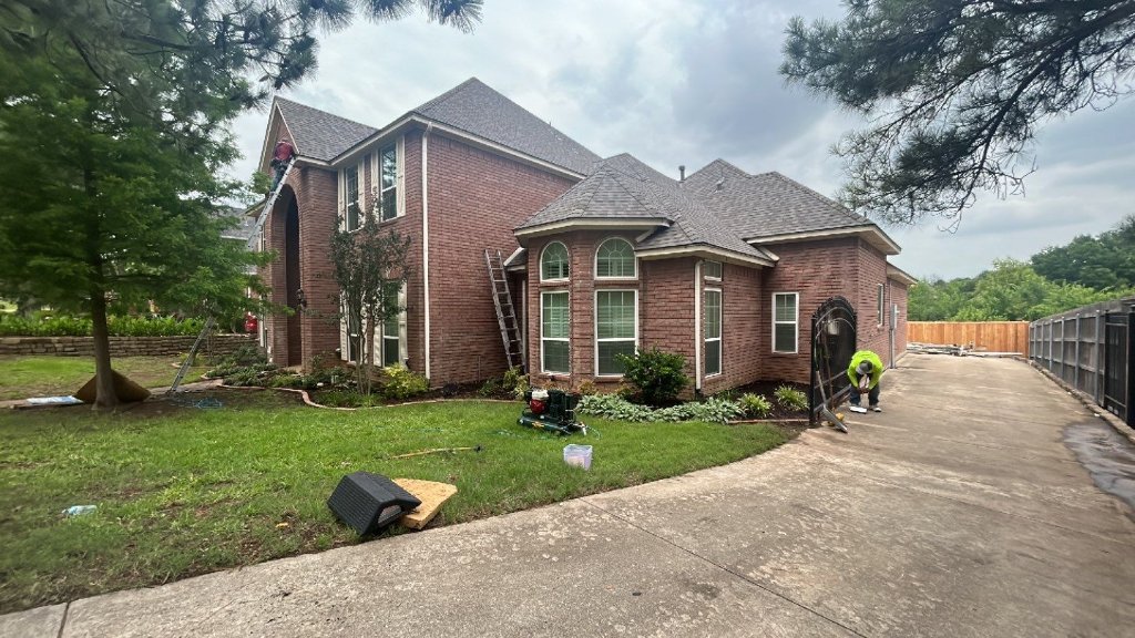 Grapevine Brick Home New Roof Completion Becker Roofing - Grapevine Roofing project photo by Becker Roofing and Exteriors