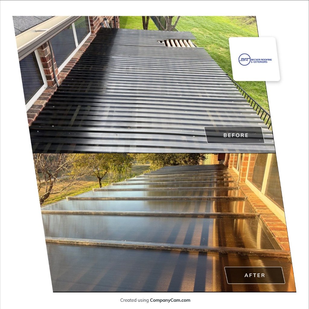 Polycarbonate Patio Cover Replacement in North Fort Worth - North Fort Worth Roofing project photo by Becker Roofing and Exteriors