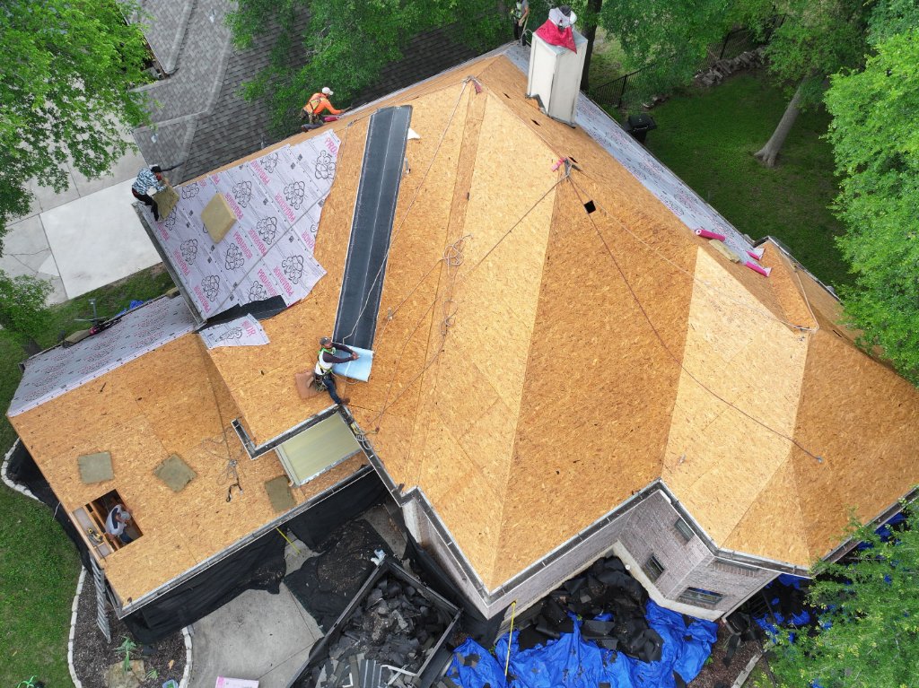 OSB Decking Replacement on a North Fort Worth Roof - North Fort Worth Roofing project photo by Becker Roofing and Exteriors
