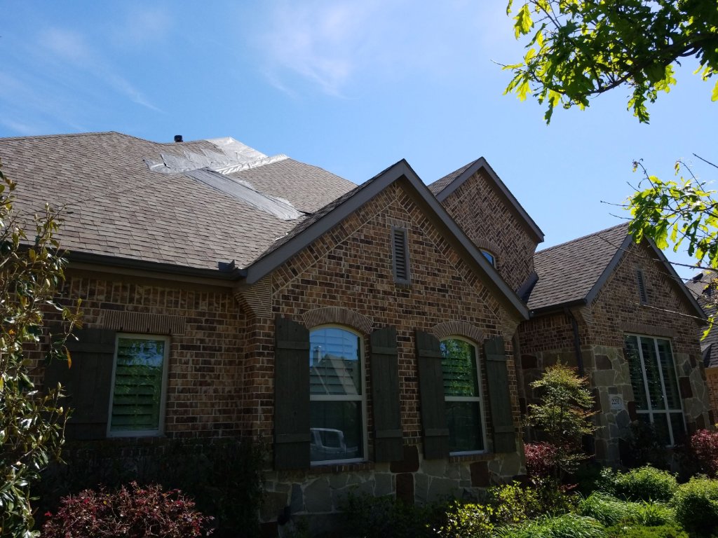 Allen Texas Emergency Repair Dueto Hail Punctures - Emergency Roof Repair project photo by Becker Roofing and Exteriors