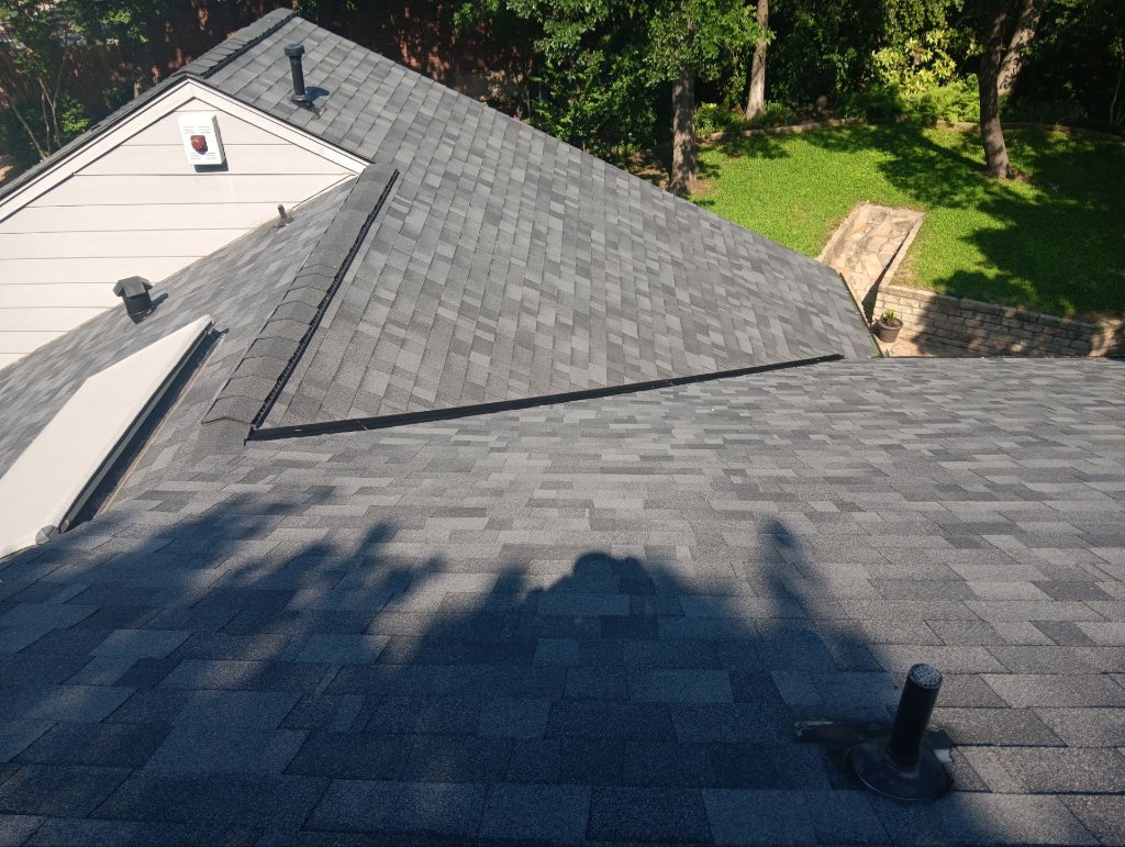 Completed Asphalt Roof With Valleys and Dormers in Bedford - Bedford Roofing project photo by Becker Roofing and Exteriors