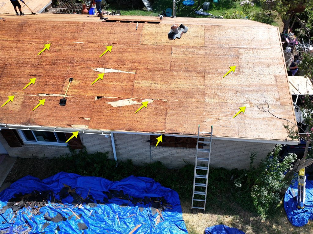 North Richland Hills Decking Replacementduring Roof Install - North Richland Hills Roofing project photo by Becker Roofing and Exteriors