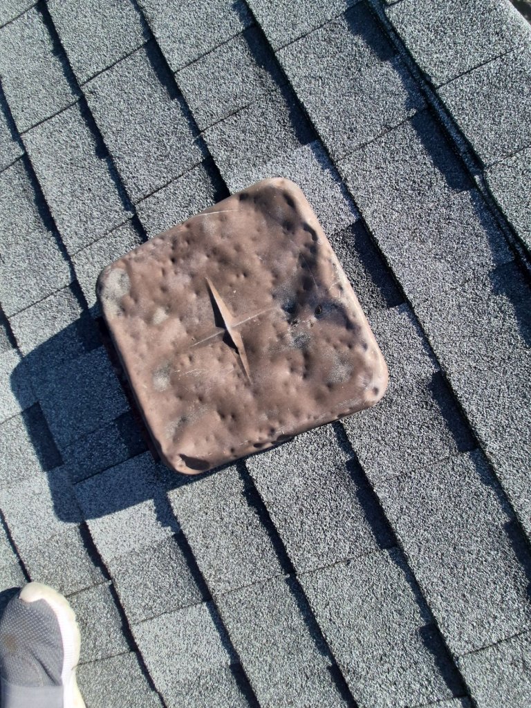 Bedford Cracked Plumbing Boot Roof Leak Becker Roofing - Bedford Roofing project photo by Becker Roofing and Exteriors