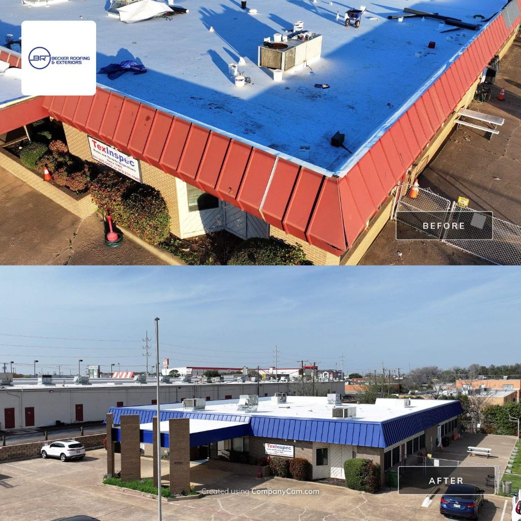 North Richland Hills Commercial Roof Replacement Tpoand Standing Seam Texinspec - North Richland Hills Roofing project photo by Becker Roofing and Exteriors