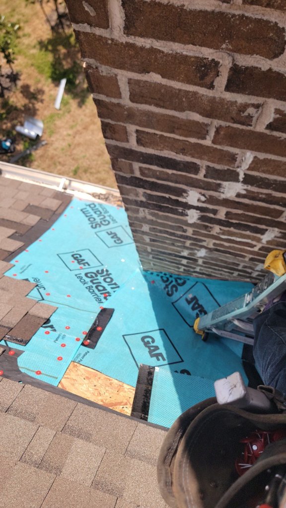 Frisco Texas Chimney Repairto Fix Roof Leak - Emergency Roof Repair project photo by Becker Roofing and Exteriors