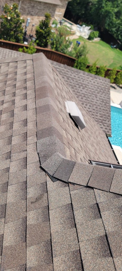 North Richland Hills Ridge Cap Shingle Repair - Roof Repair project photo by Becker Roofing and Exteriors