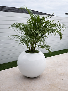 Planters sphere fountain installation
