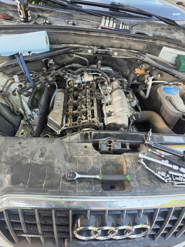 Audi engine bay work