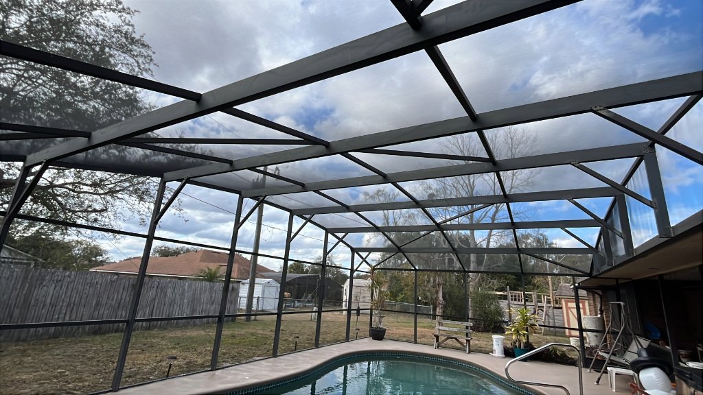 Patio rescreening pool cage screen repair in Lake Mary, FL