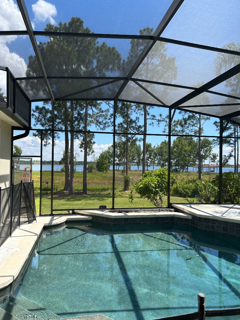 Lanai rescreen pool cage in Deltona, FL