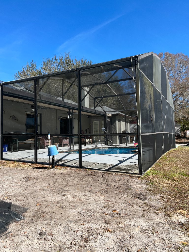 Rescreened patio and pool screen repair in Orange City, FL
