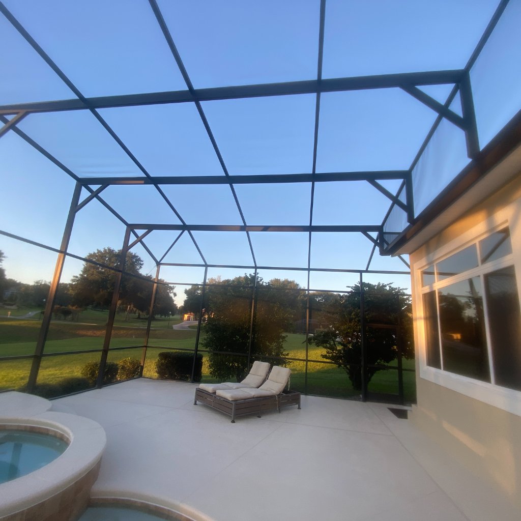 Lanai rescreen and pool cage screen repair in Deltona, FL