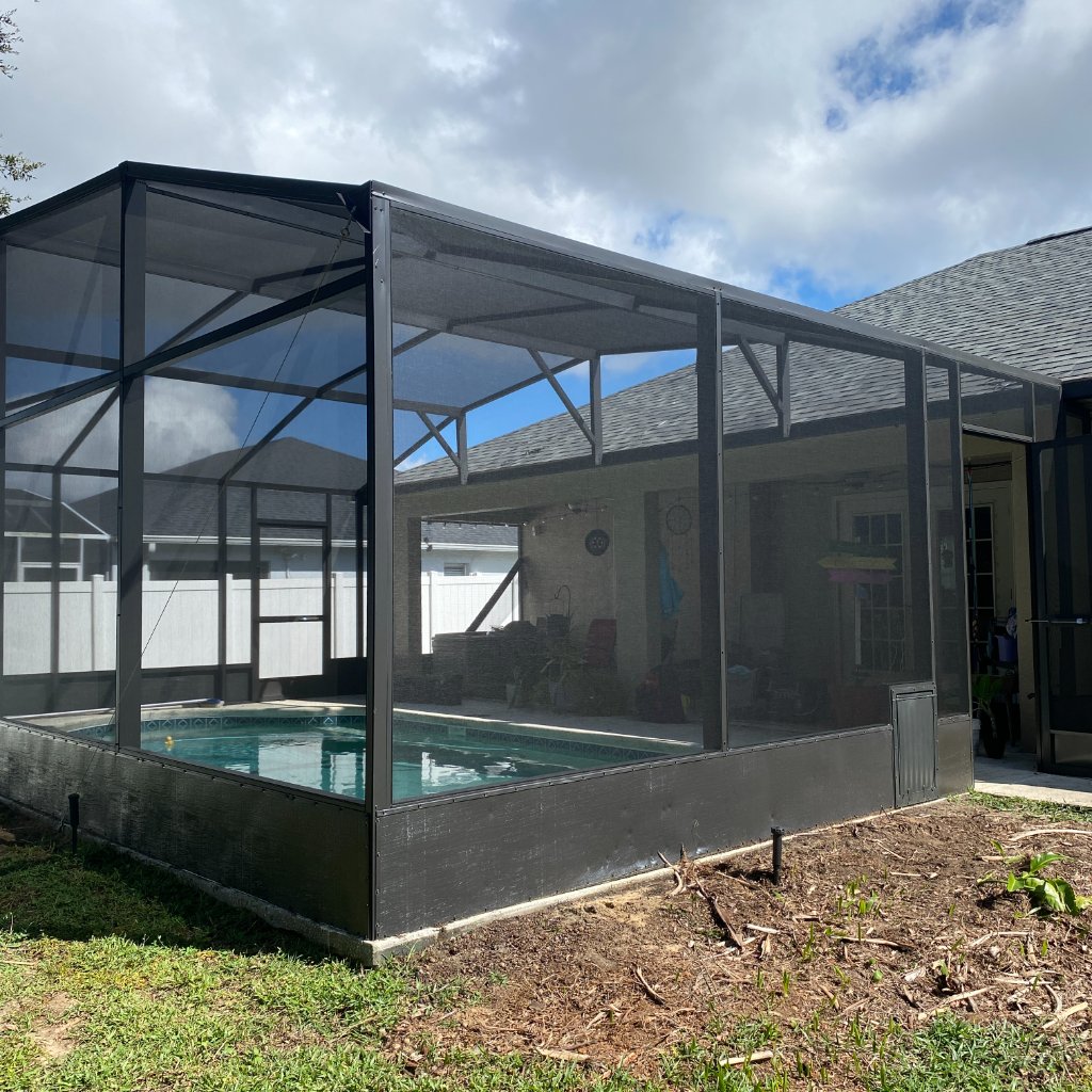 Patio rescreen pool cage screen replacement in Deltona, FL