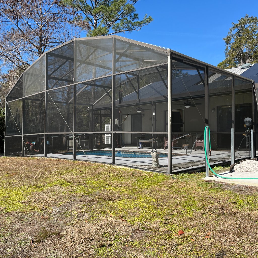 Patio rescreen pool screen repair in Deltona, FL