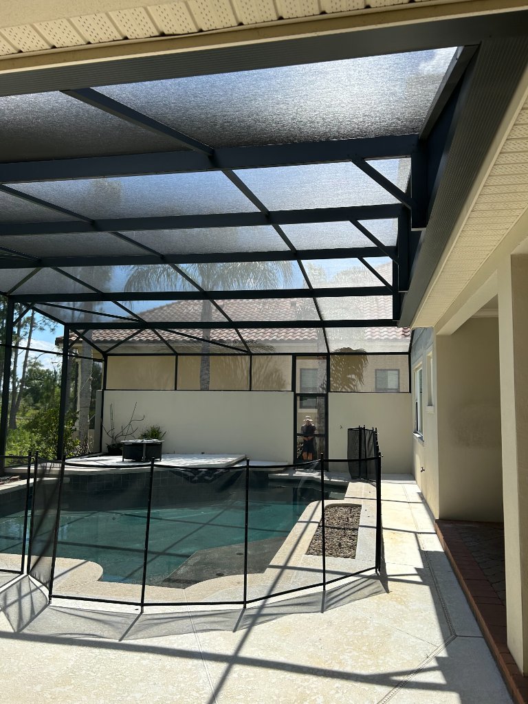 Lanai rescreen and pool cage screen repair in Deltona, FL