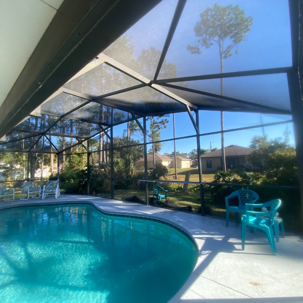 Lanai rescreen and pool cage screen repair in Deltona, FL