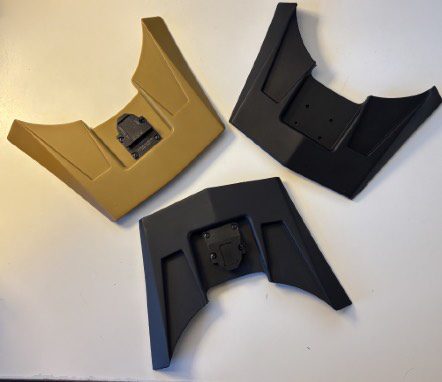 SOFVizor soft visors in FDE tan, black, and coyote