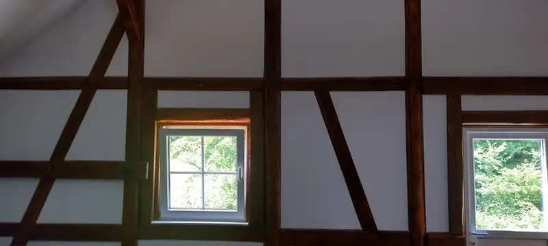 Fachwerkhaus mit von Friman Bedachungen saniertem Dach