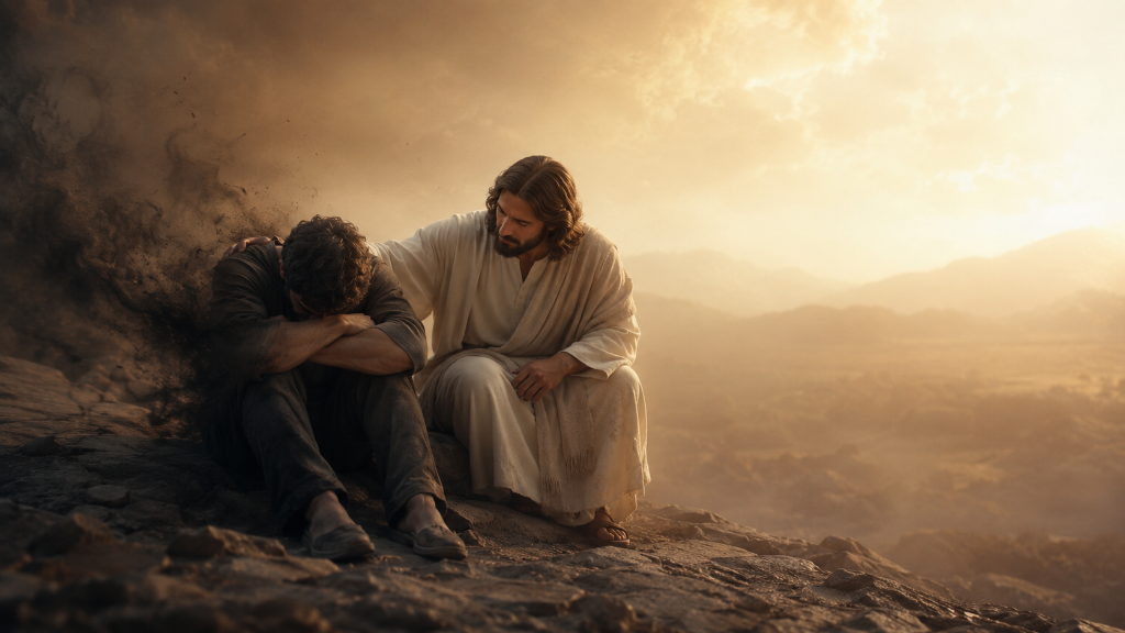 Jesús acompañando en el dolor