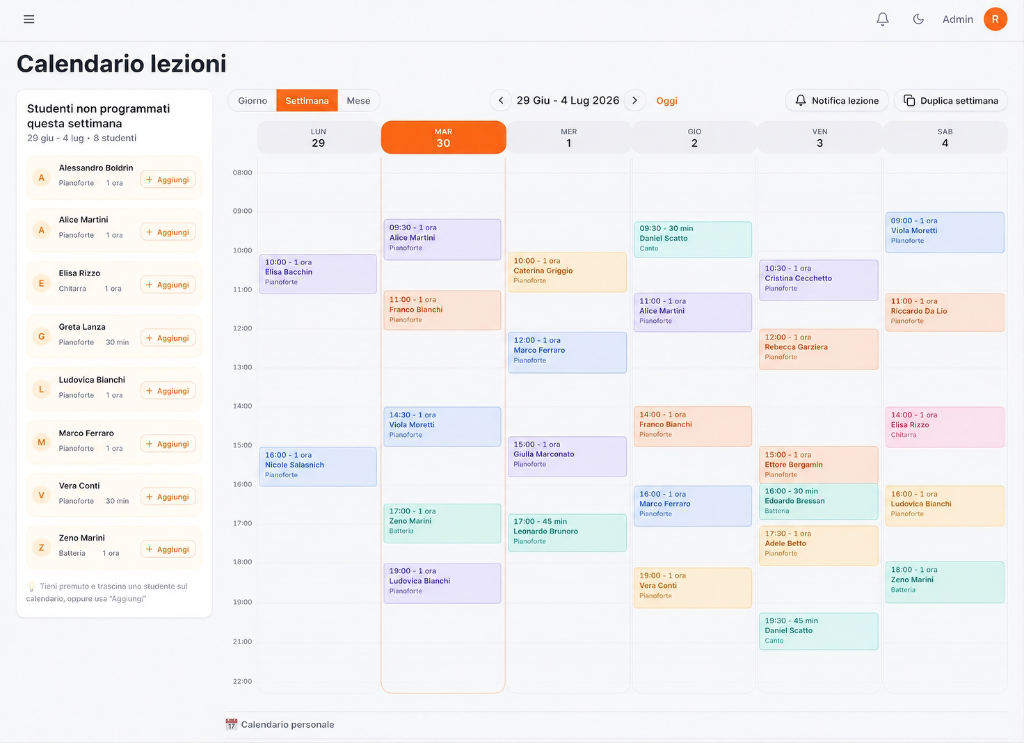 MUSAIKO Calendario Lezioni