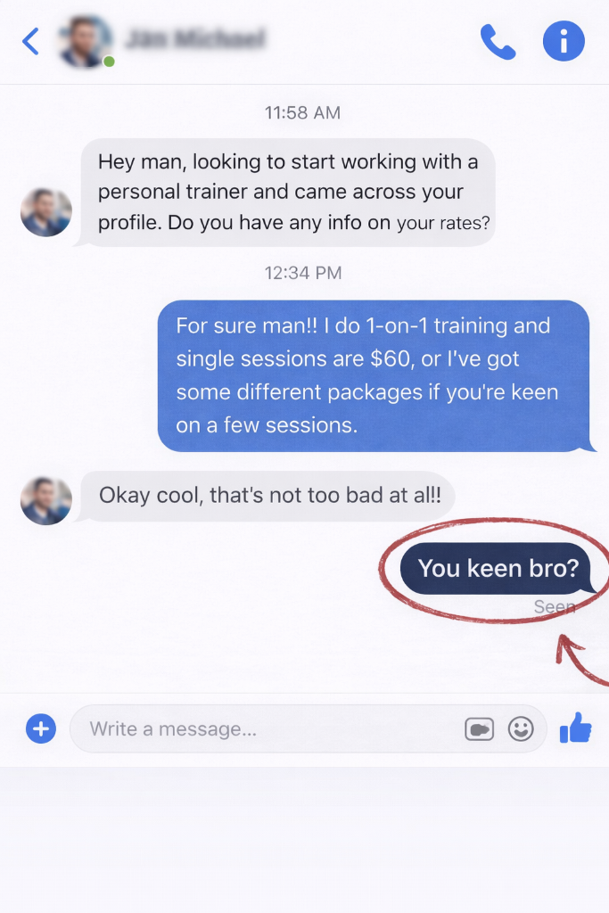 Dead DM conversation example