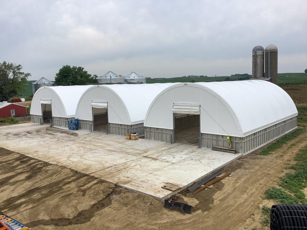 Large commercial fabric structure
