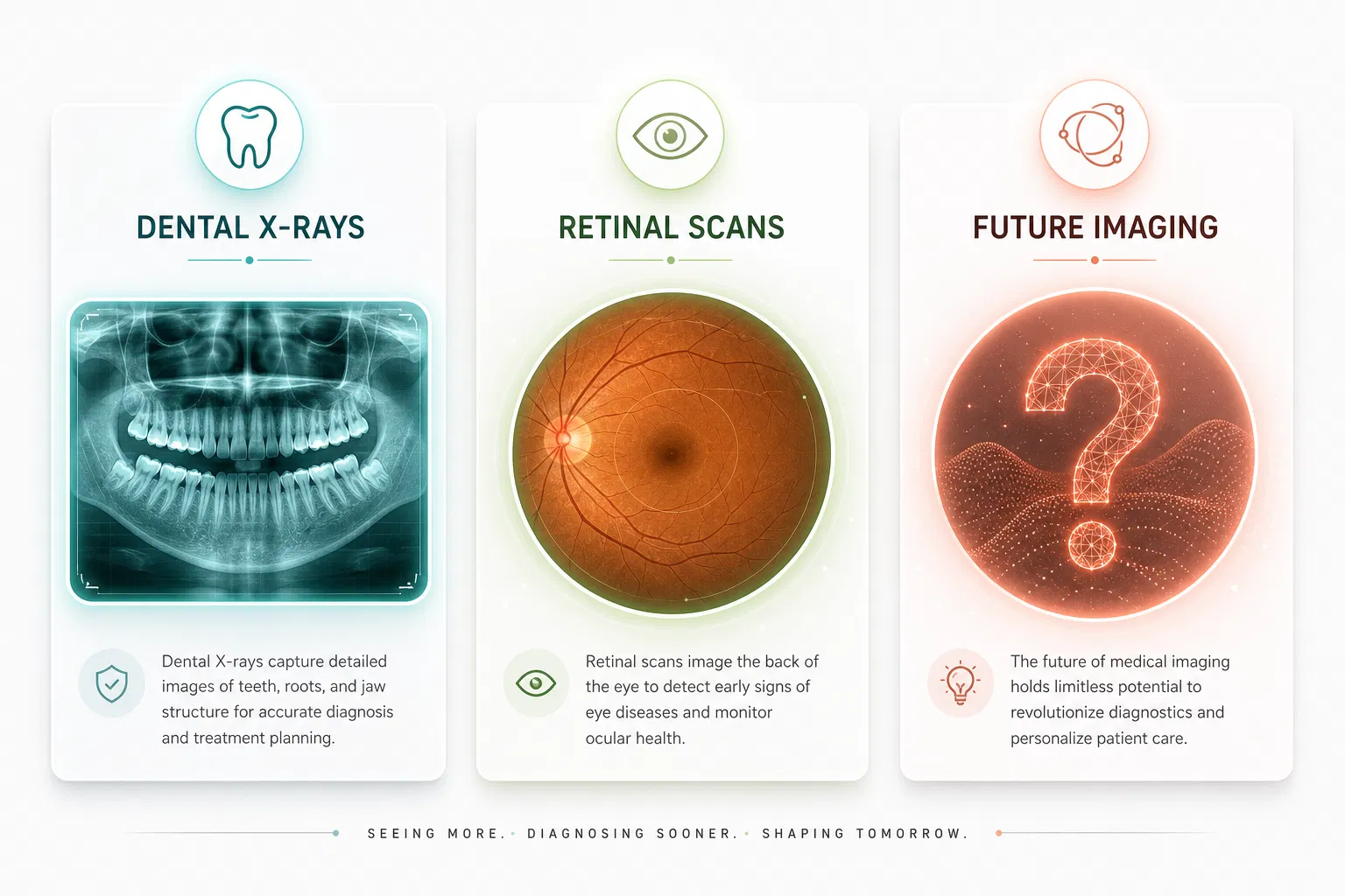 Imaging Modalities — Dental X-Rays, Retinal Scans, Auditory Screening