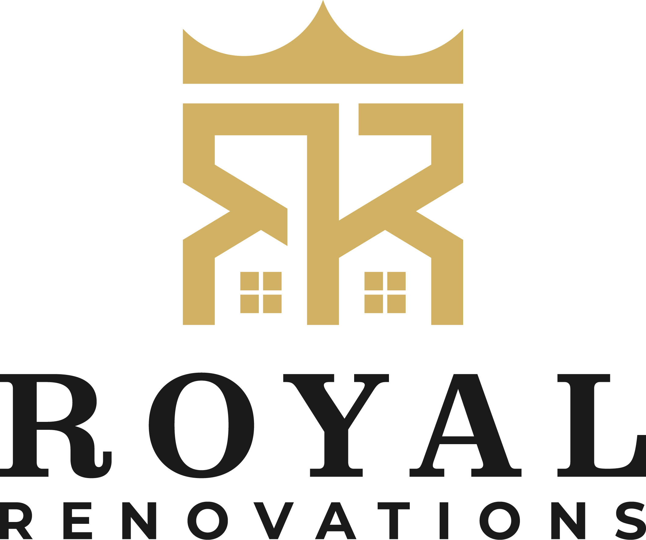 Royal Renovations — luxury estate renovation company logo