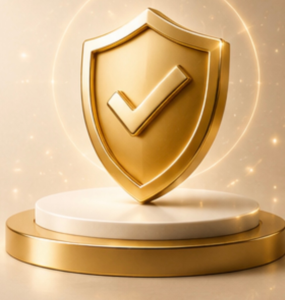 Gold compliance shield representing the Sehoney standard of excellence