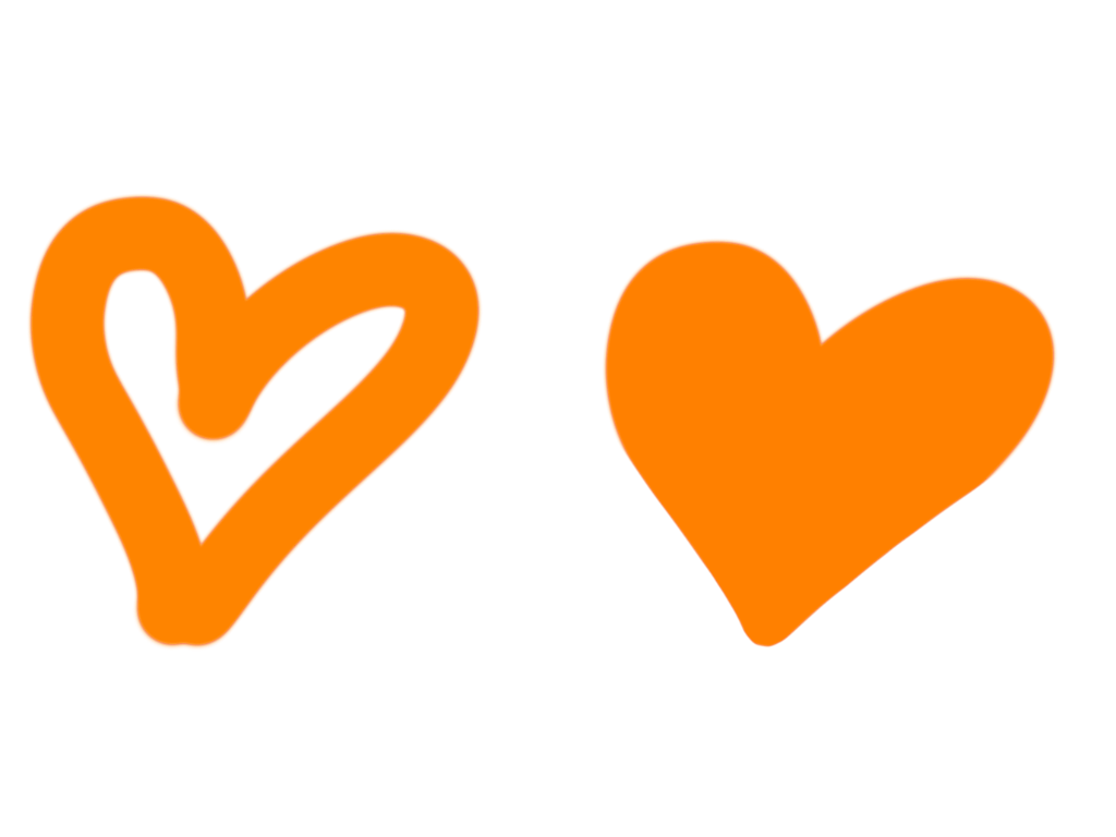 Cœur orange