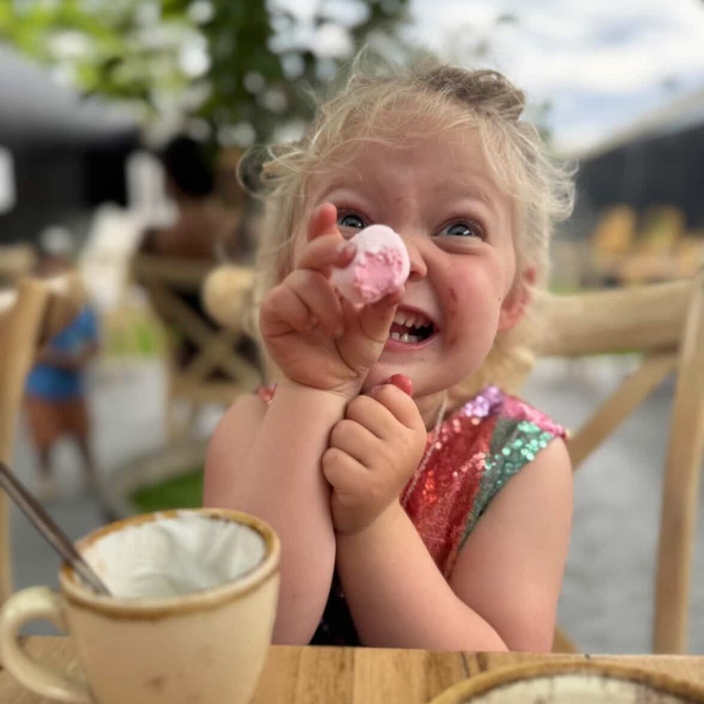 Happy child at The Hideout Rosebud family café