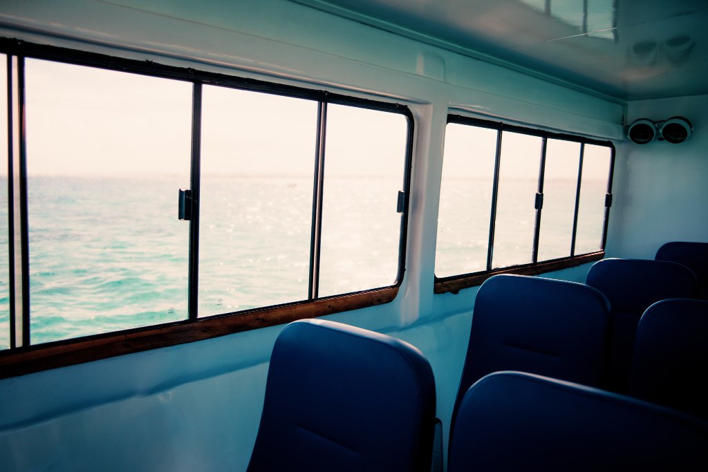 View from boat bow
